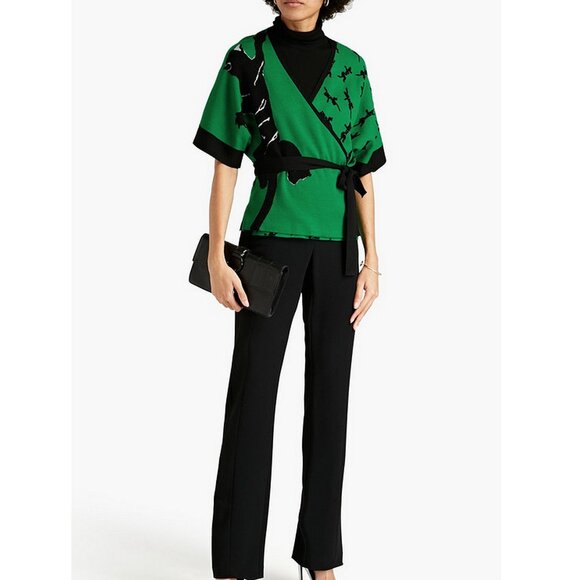 NWT Diane von Furstenberg DVF Wrap Top Cardigan for Office to Evening - Picture 8 of 14
